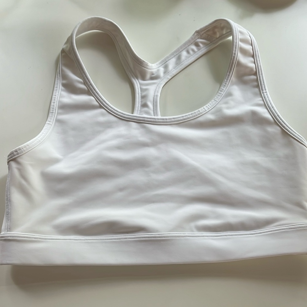 White sports bra